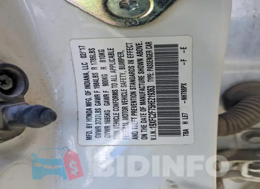 19XFC2F75HE219363 Photo# 13