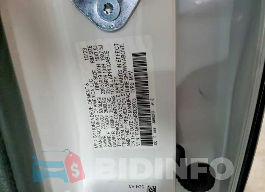 7FARS6H94RE038003 Photo# 13
