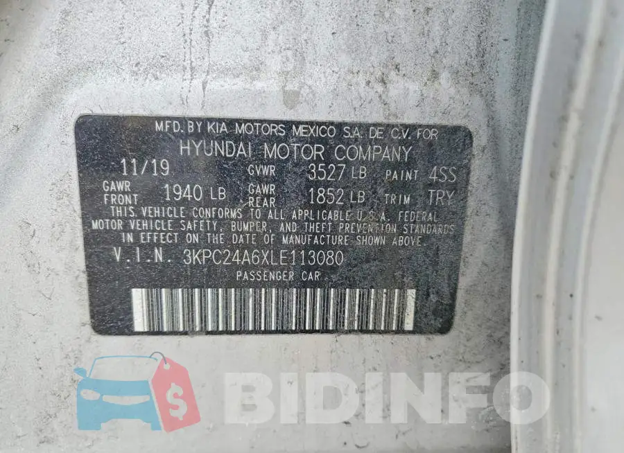 3KPC24A6XLE113080 Photo# 12