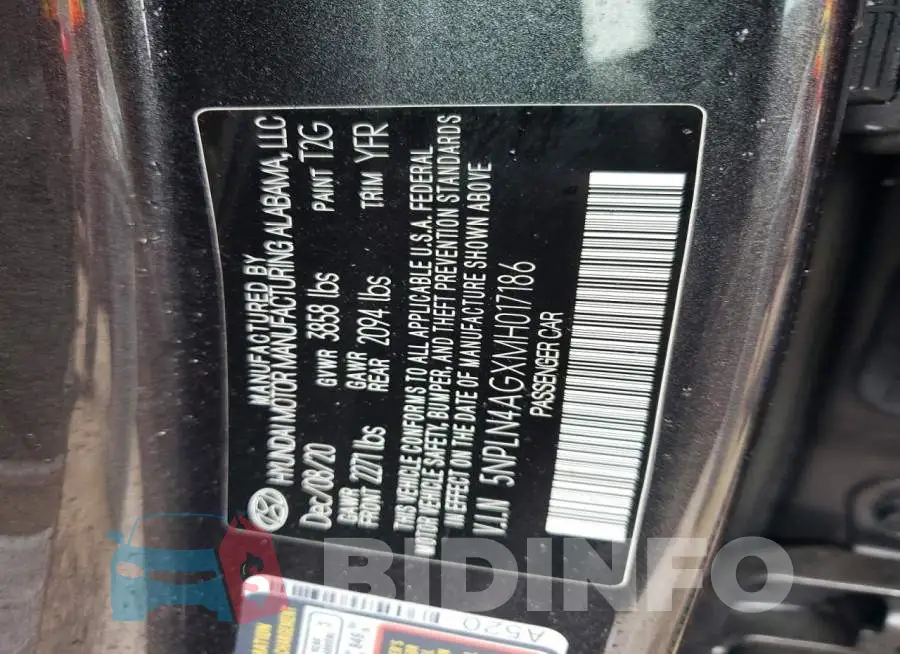 5NPLN4AGXMH017186 Photo# 12