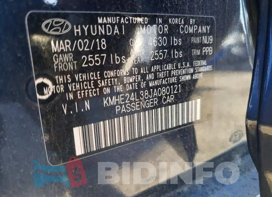 KMHE24L38JA080121 Photo# 12