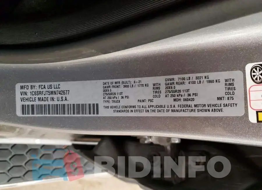 1C6SRFJT5MN742677 Photo# 12