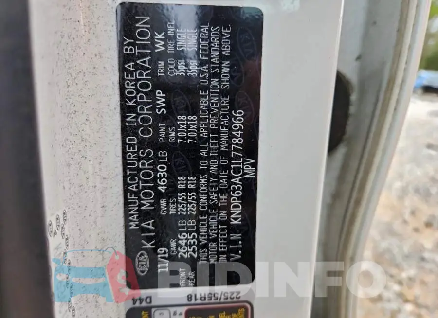 KNDP63AC1L7784966 Photo# 13