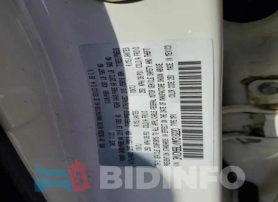 3MVDMBBLXMM318220 Photo# 13