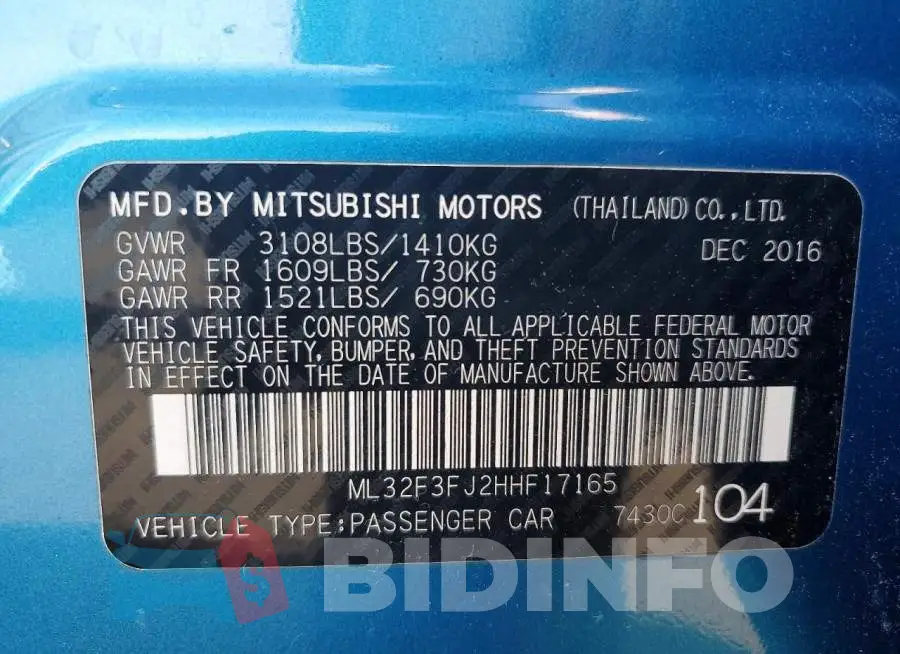 ML32F3FJ2HHF17165 Photo# 13