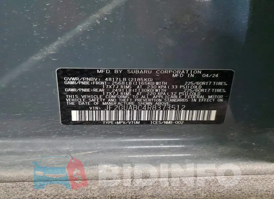 JF2GUABC4R8373512 Photo# 13