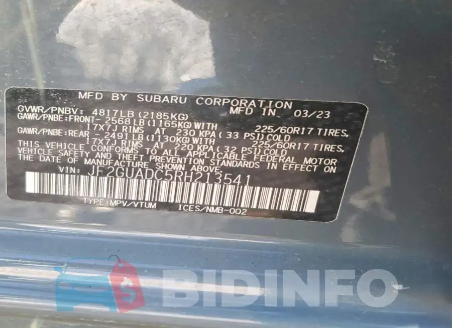 JF2GUADC5RH213541 Photo# 14