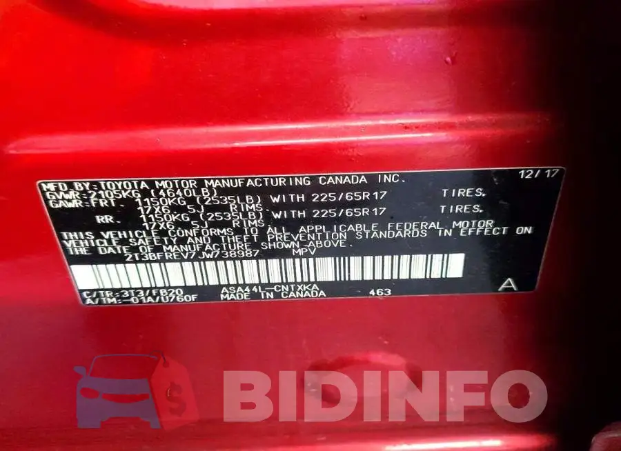 2T3BFREV7JW738987 Photo# 12