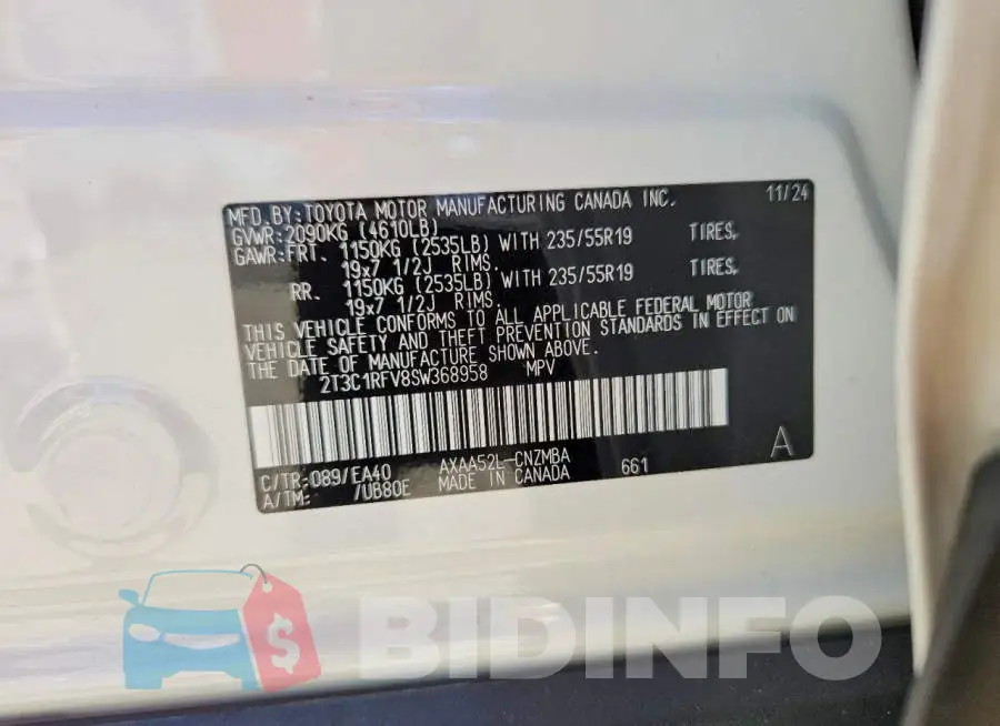 2T3C1RFV8SW368958 Photo# 13