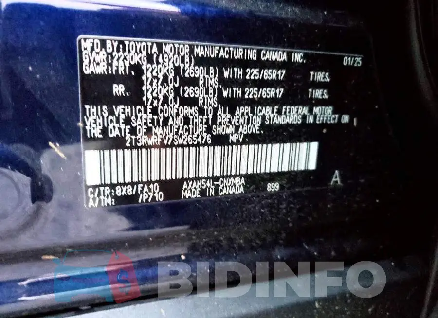 2T3RWRFV7SW265476 Photo# 14