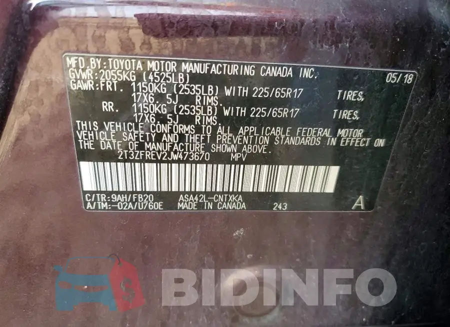 2T3ZFREV2JW473670 Photo# 13