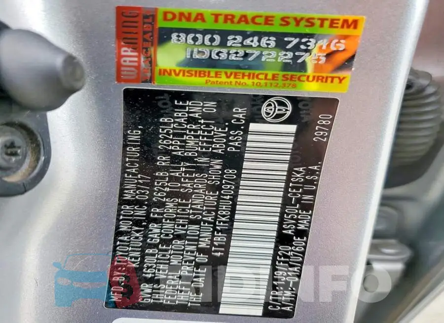 4T1BF1FK8HU409708 Photo# 12
