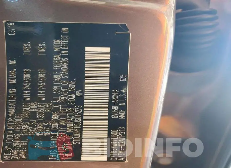5TDJGRFH5JS045273 Photo# 13