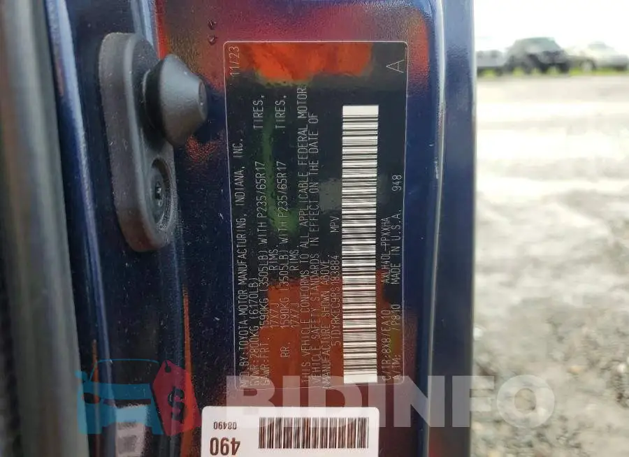 5TDYRKEC9RS183884 Photo# 13