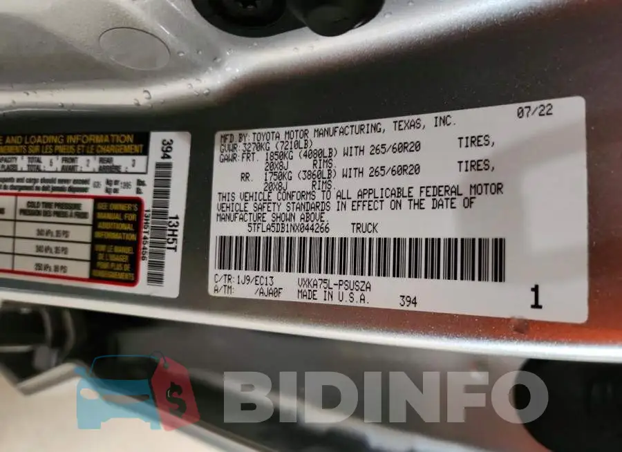 5TFLA5DB1NX044266 Photo# 12
