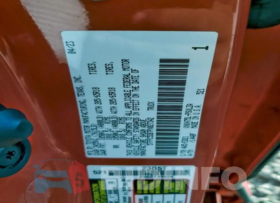 5TFPC5DB7PX027342 Photo# 13