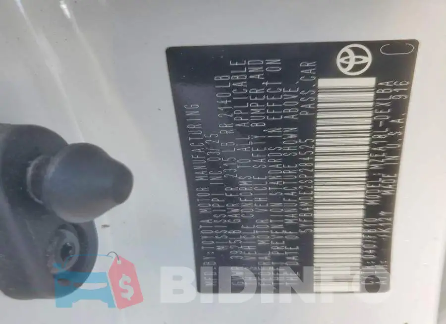 5YFB4MDE2SP284525 Photo# 12