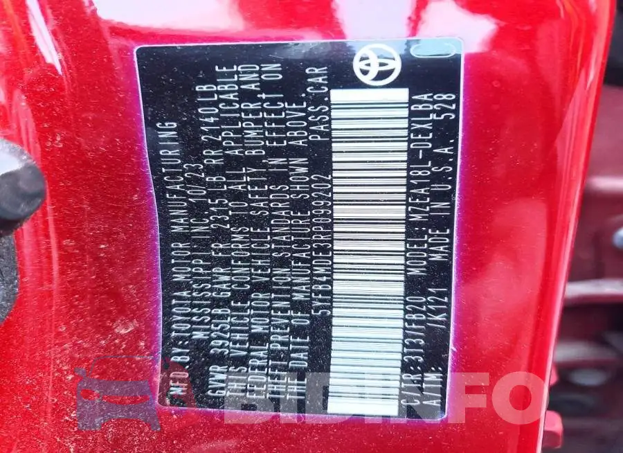5YFB4MDE3RP099202 Photo# 12