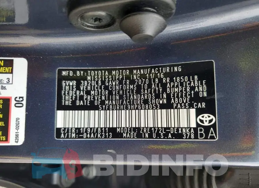 5YFBURHE9HP608053 Photo# 13