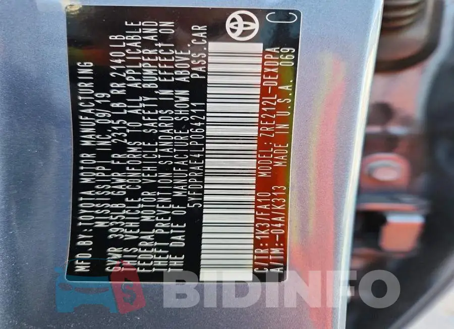 5YFDPRAE4LP064211 Photo# 12