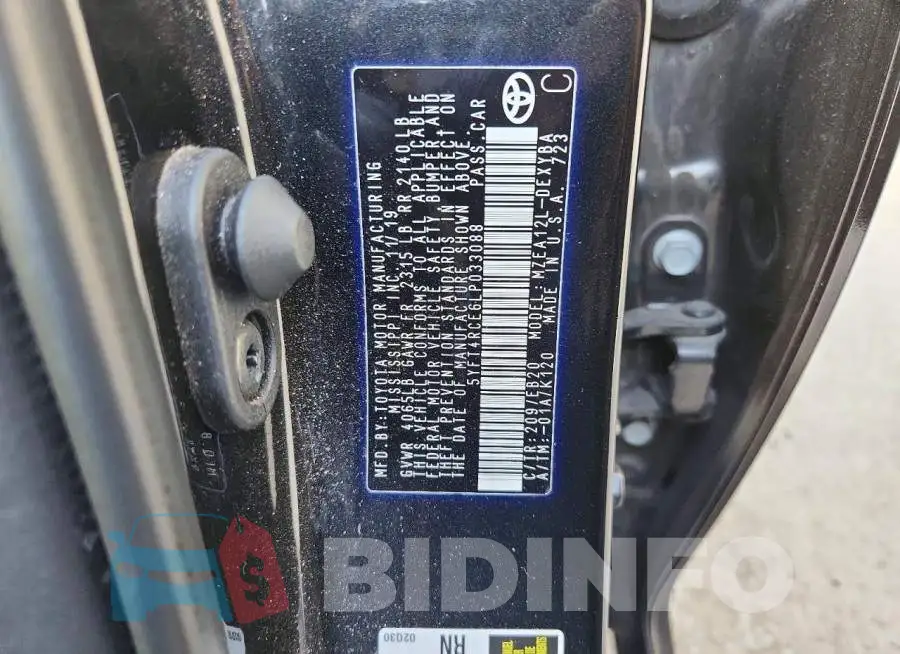 5YFT4RCE6LP033088 Photo# 12