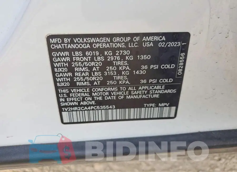1V2HR2CA4PC535543 Photo# 13