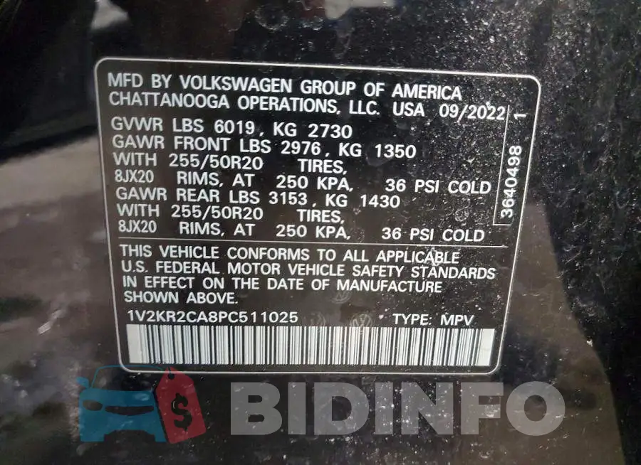 1V2KR2CA8PC511025 Photo# 14