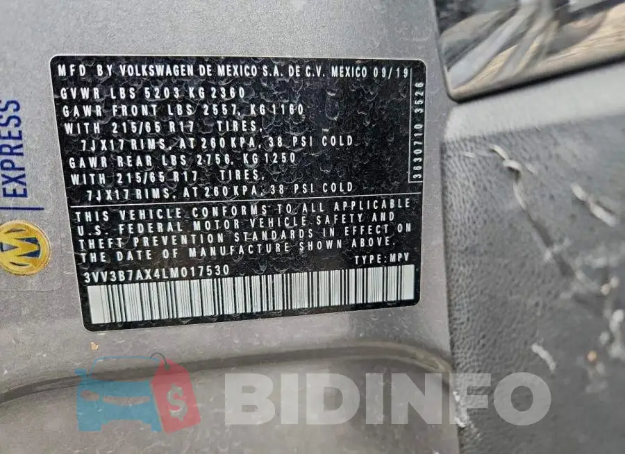 3VV3B7AX4LM017530 Photo# 14