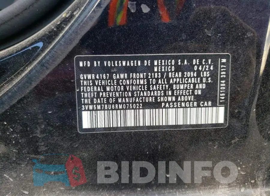 3VW5M7BU6RM075022 Photo# 12