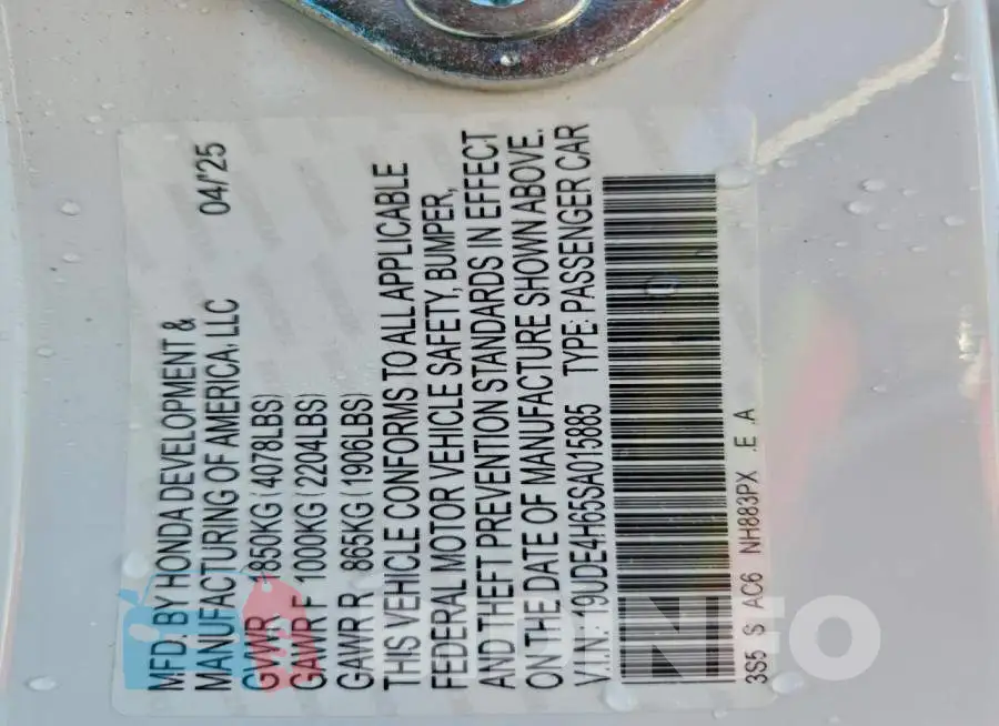 19UDE4H65SA015885 Photo# 12
