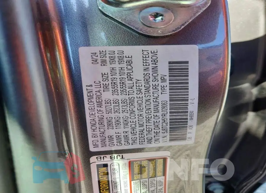 5J8TC2H51RL028063 Photo# 13