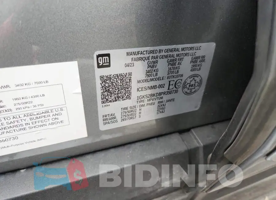 1GKS2BKD8PR350730 Photo# 13