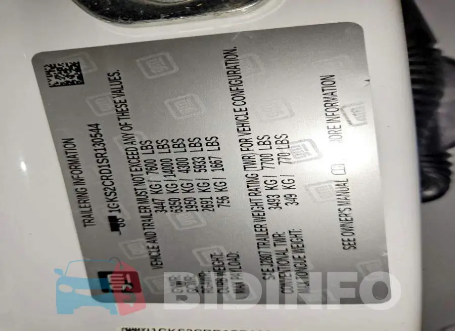 1GKS2CRD1SR130544 Photo# 13