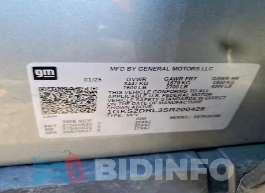 1GKS2DRL3SR200428 Photo# 13