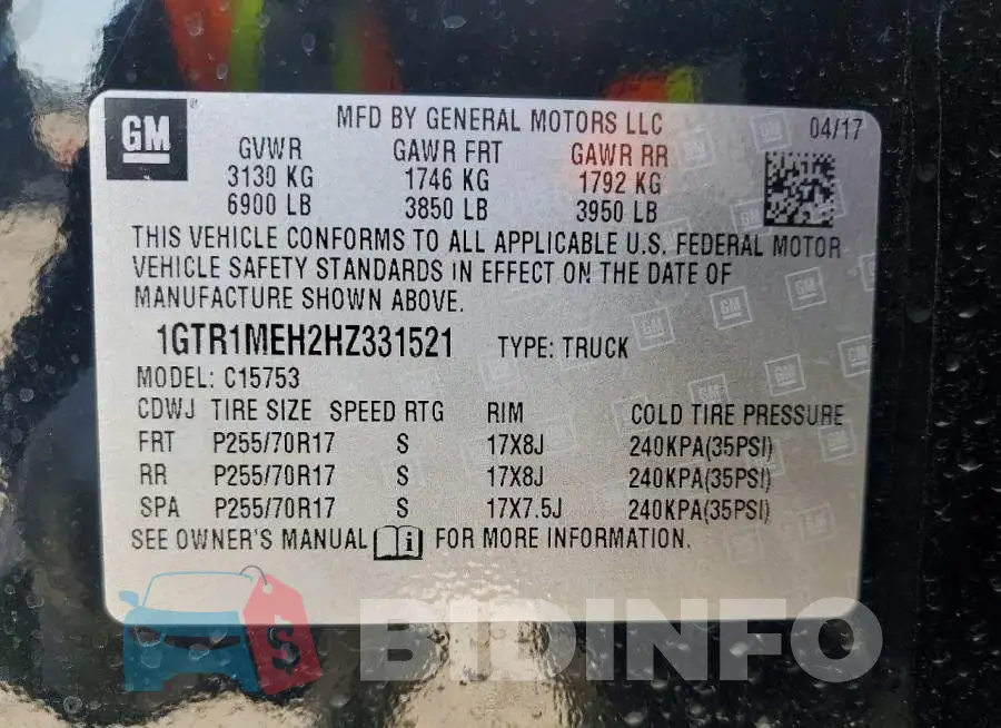 1GTR1MEH2HZ331521 Photo# 13
