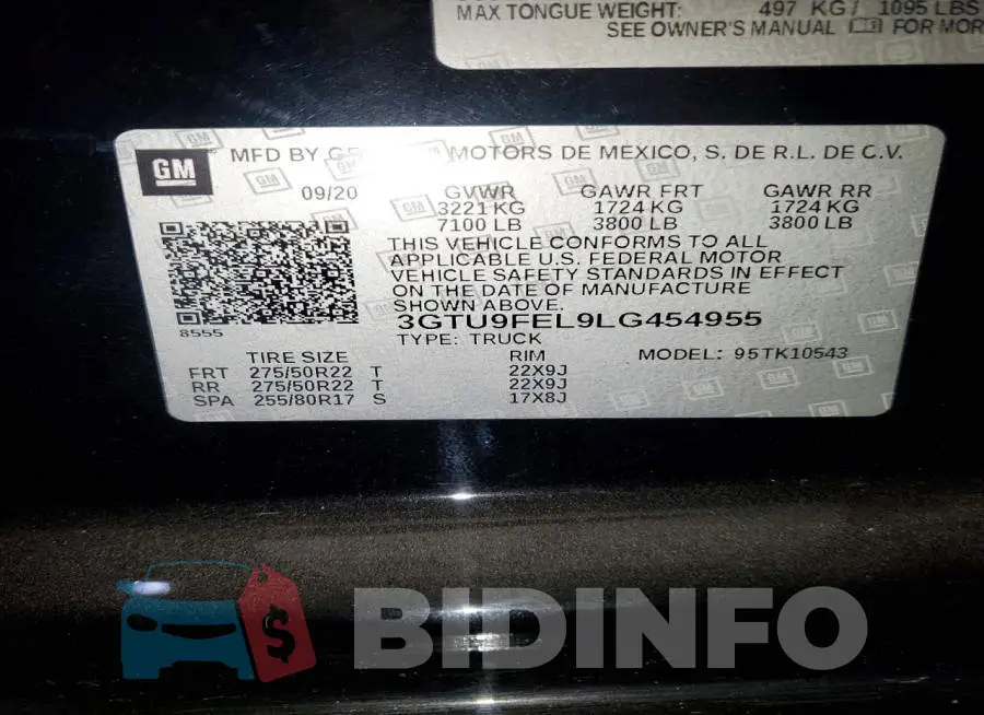 3GTU9FEL9LG454955 Photo# 12