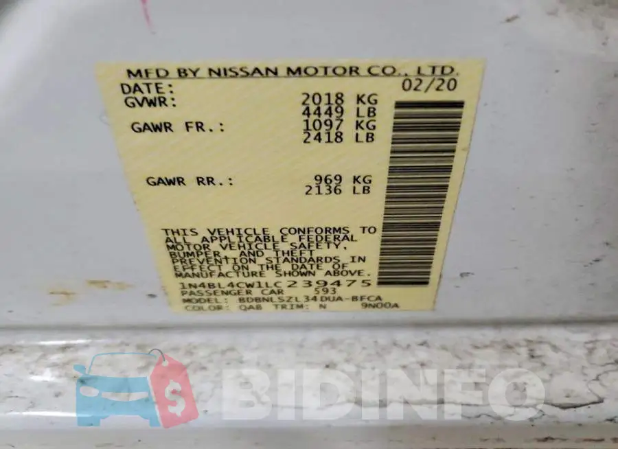 1N4BL4CW1LC239475 Photo# 12