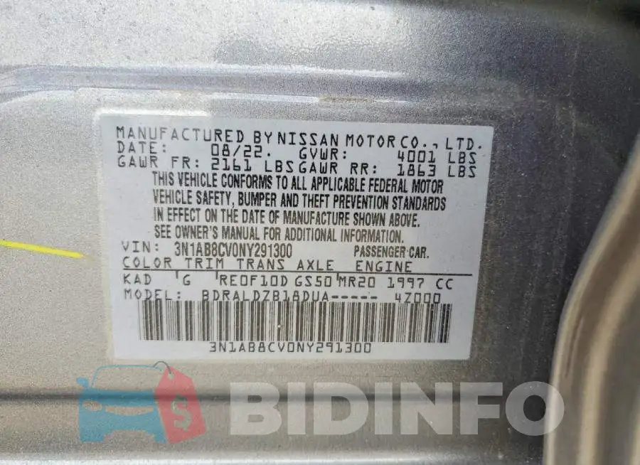 3N1AB8CV0NY291300 Photo# 12