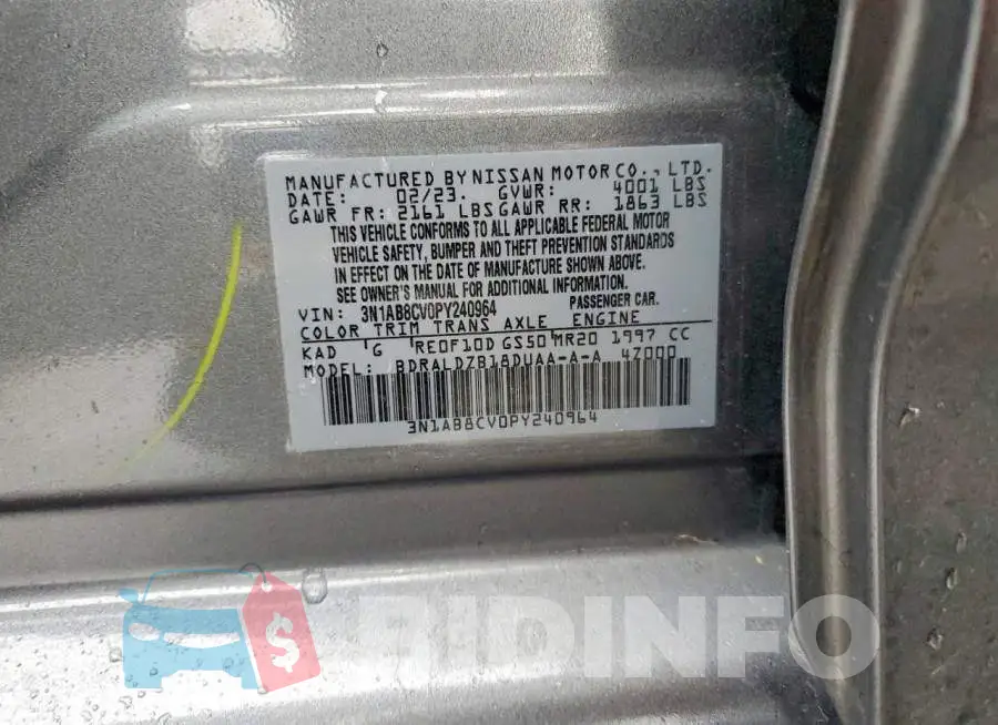 3N1AB8CV0PY240964 Photo# 12