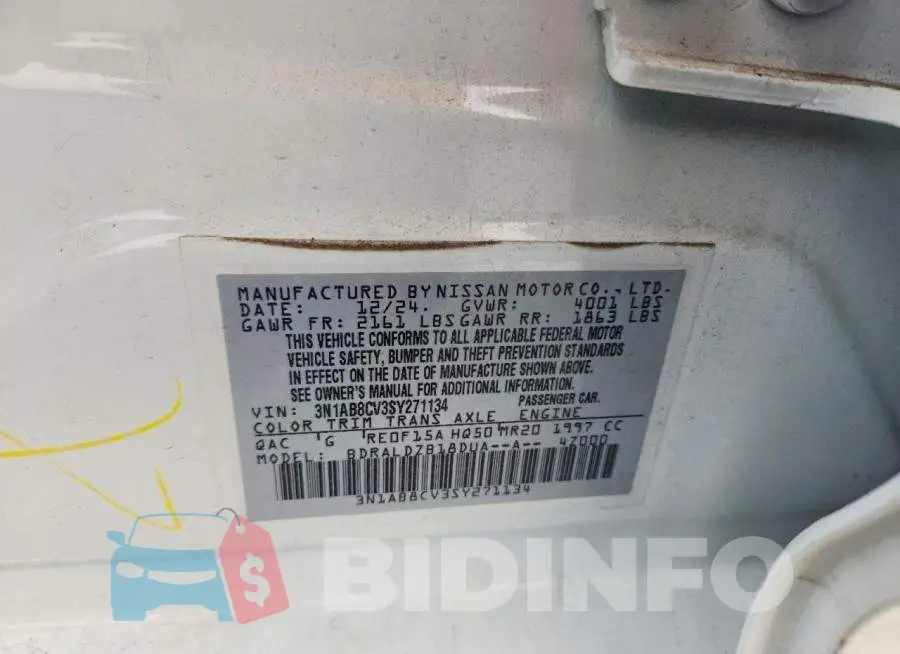 3N1AB8CV3SY271134 Photo# 12