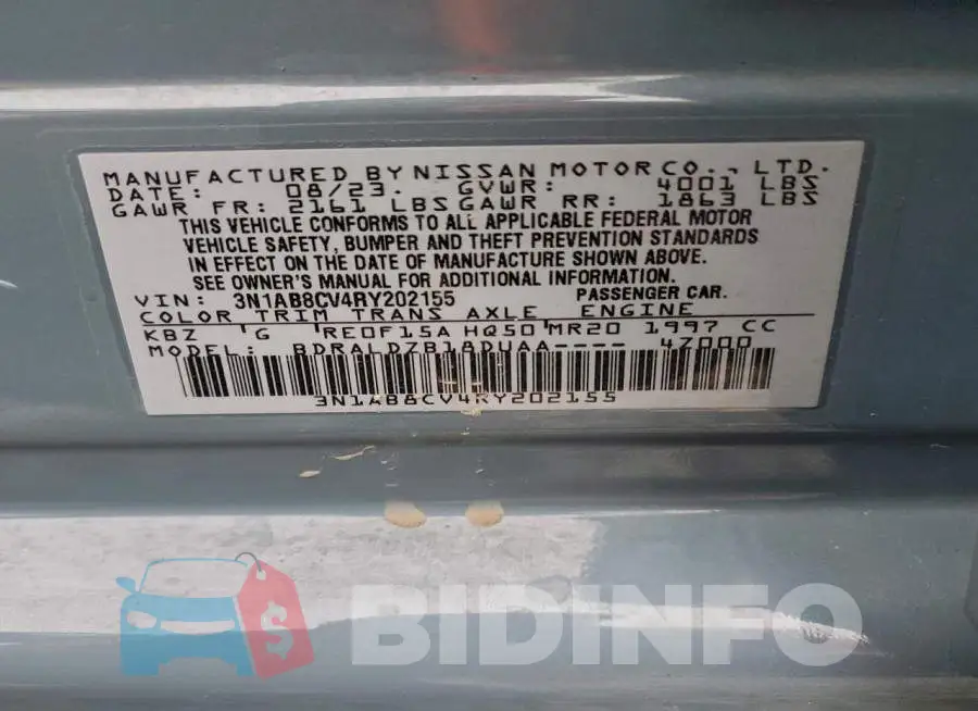 3N1AB8CV4RY202155 Photo# 12