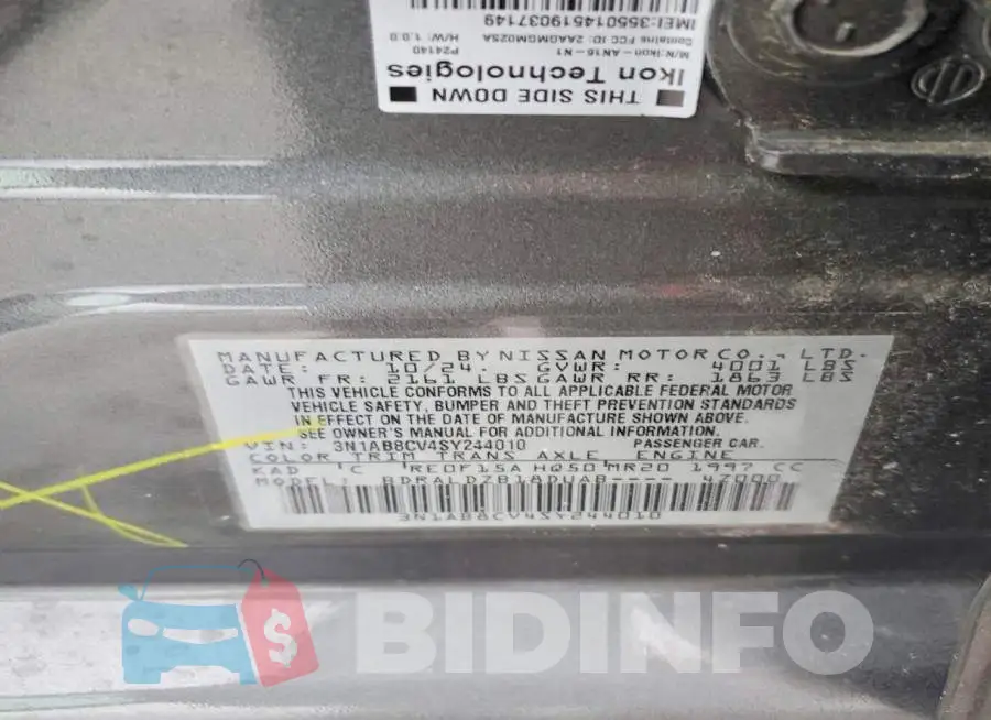 3N1AB8CV4SY244010 Photo# 12
