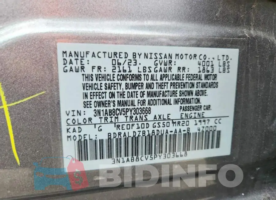 3N1AB8CV5PY303668 Photo# 13