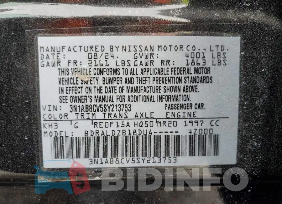 3N1AB8CV5SY213753 Photo# 12