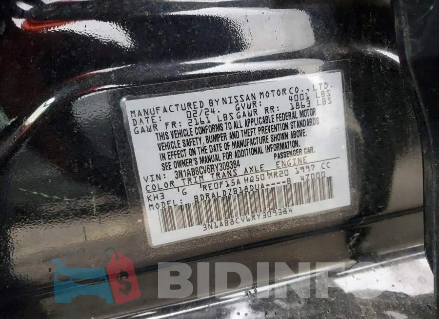 3N1AB8CV6RY309384 Photo# 12