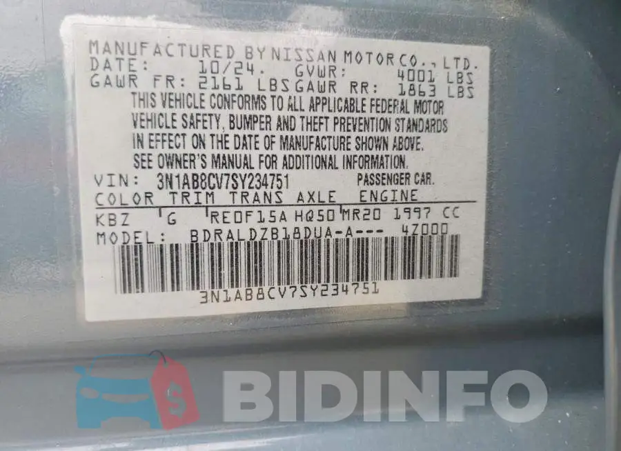 3N1AB8CV7SY234751 Photo# 12