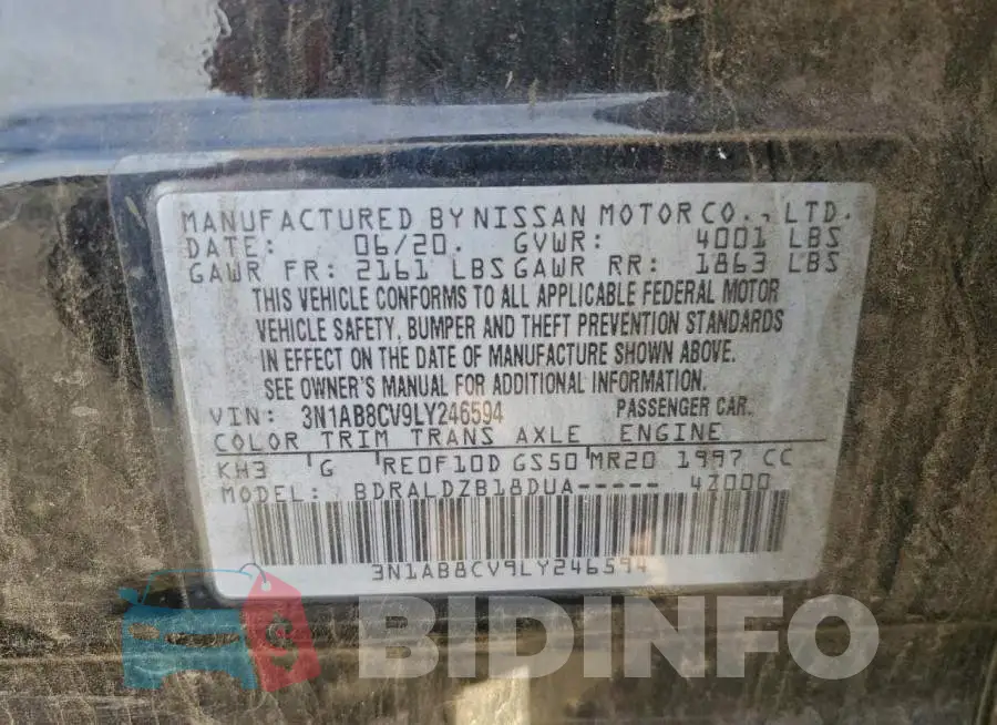 3N1AB8CV9LY246594 Photo# 12