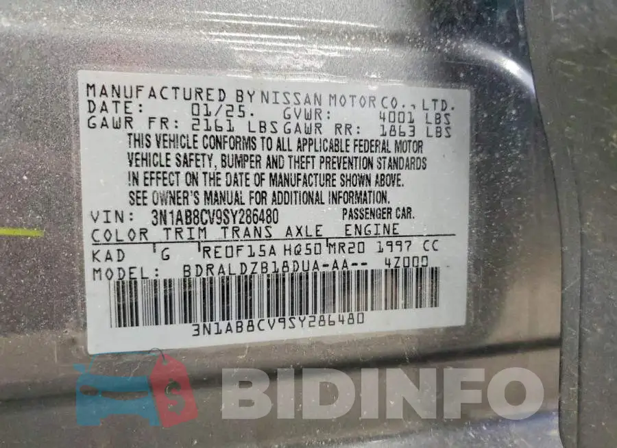 3N1AB8CV9SY286480 Photo# 12