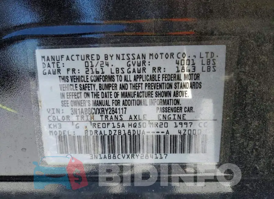 3N1AB8CVXRY284117 Photo# 12