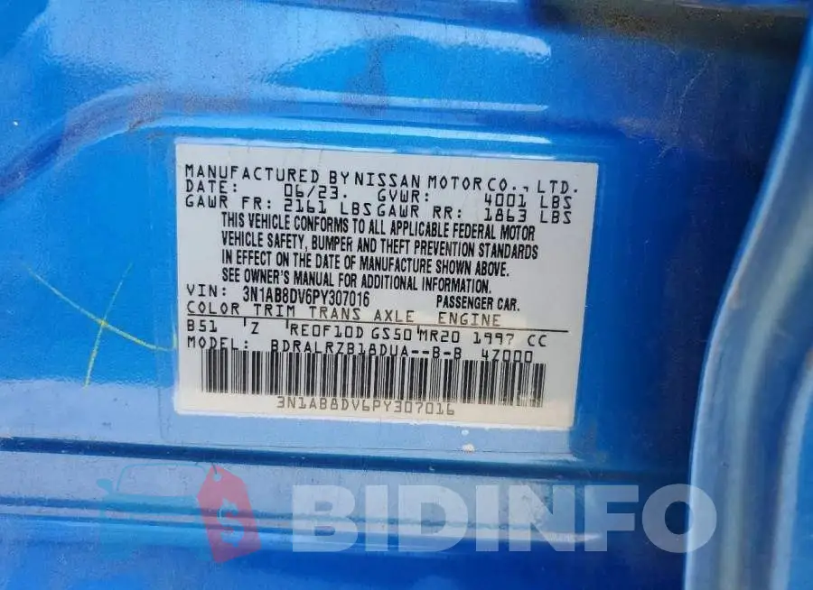 3N1AB8DV6PY307016 Photo# 13